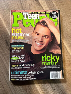Vintage Teen People Magazine September 1999 Ricky Martin Cover